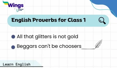 Common English Proverbs for Class 1