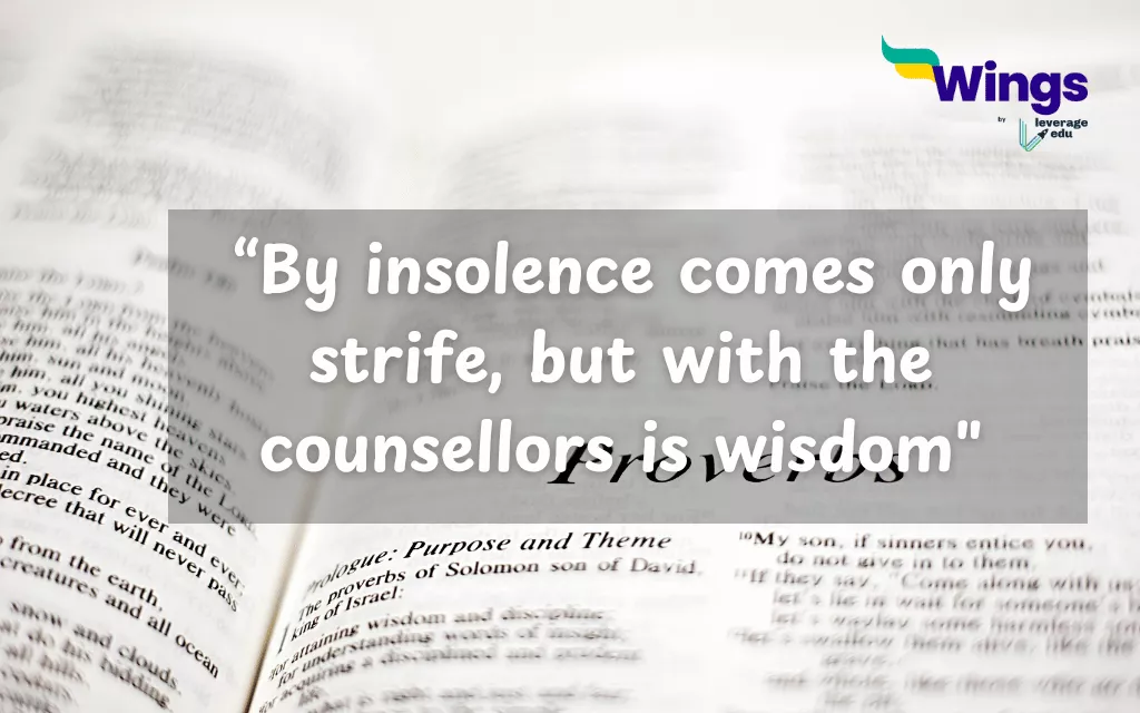 Proverbs on Peace From Bible