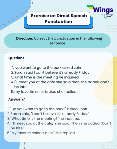 Direct Speech Punctuation: Learn Rules of Usage with Examples ...