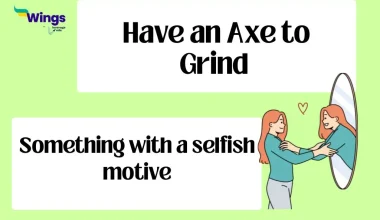 Have an Axe to Grind Idiom