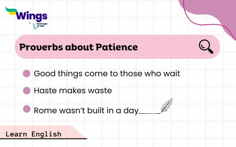 Proverbs about Patience