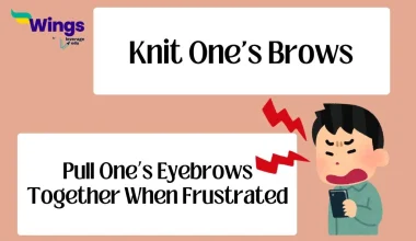 Knit One's Brows Idiom