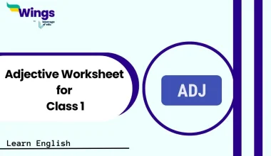 Adjective Worksheet for Class 1