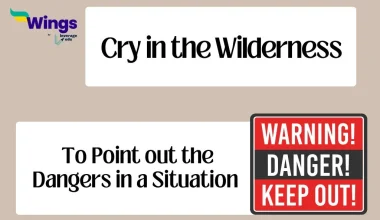 Cry in the wilderness idiom