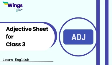 Adjective Sheet for Class 3