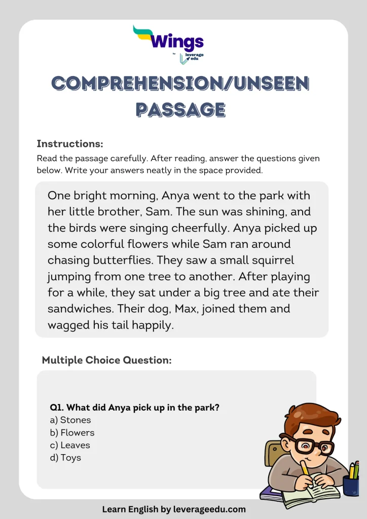 Unseen Passage for Class 3