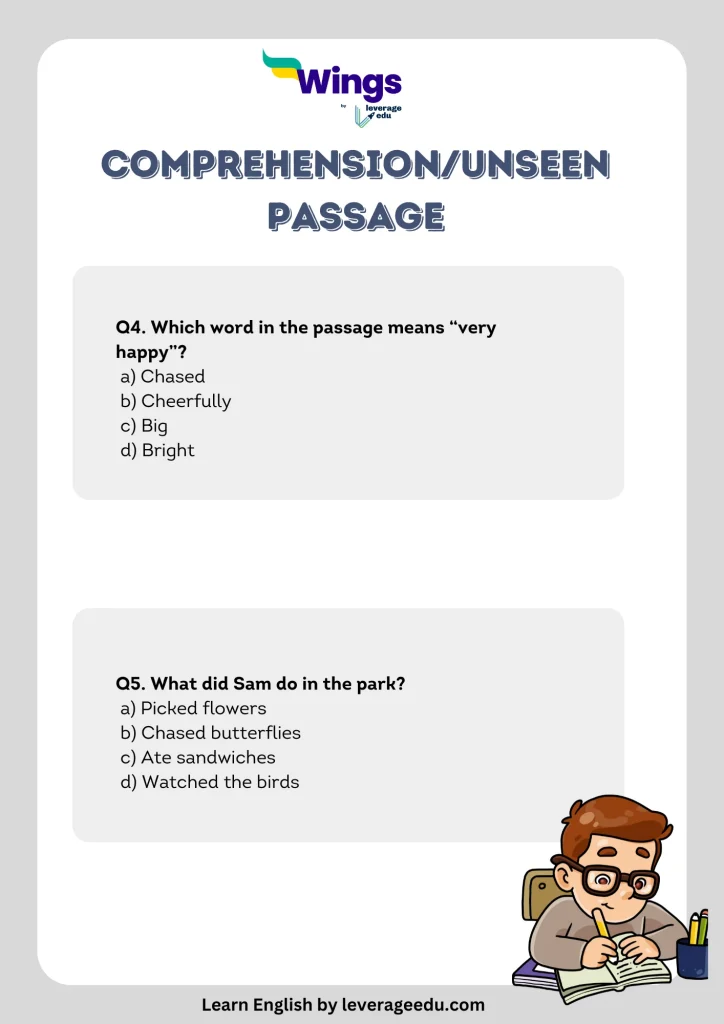 Unseen Passage for Class 3