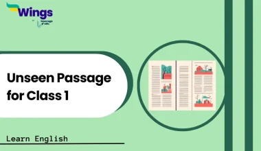 Unseen Passage for Class 1