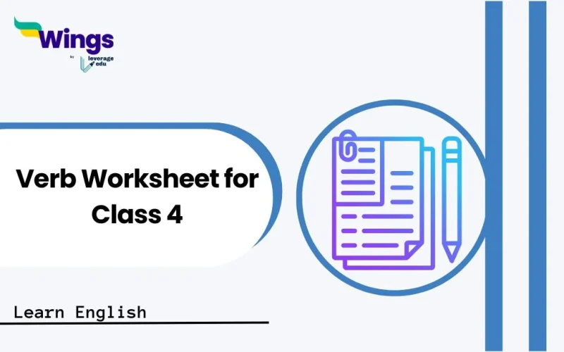Verb Worksheet for Class 4