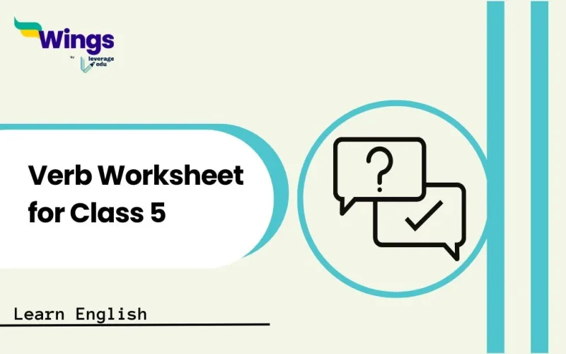 Verb Worksheet for Class 5