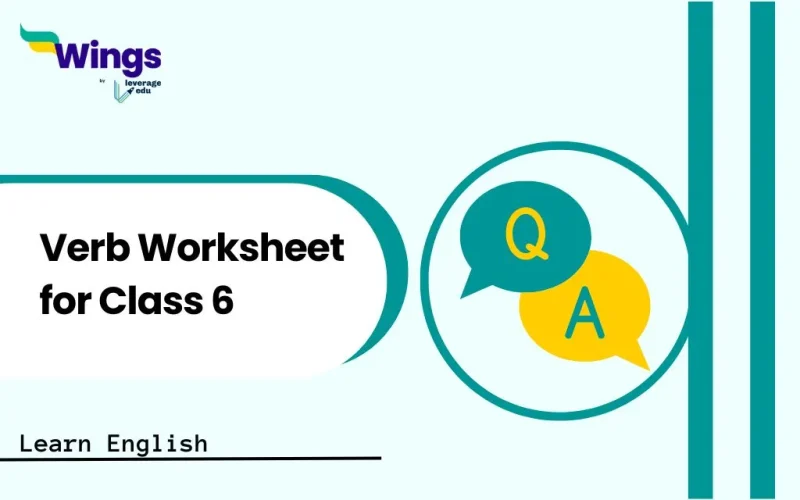 Verb Worksheet for Class 6