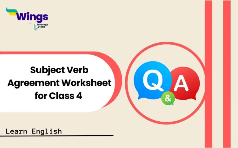 Subject Verb Agreement Worksheet for Class 4