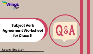 Subject Verb Agreement Worksheet for Class 5