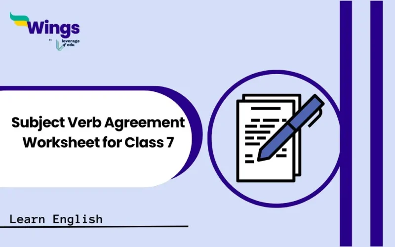 Subject Verb Agreement Worksheet for Class 7