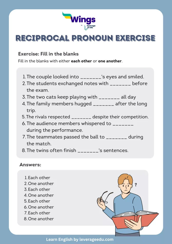 Reciprocal Pronoun Exercise