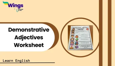 Demonstrative Adjectives Worksheet