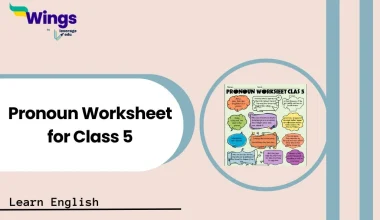 Pronoun Worksheet for Class 5
