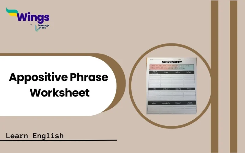Appositive Phrase worksheet with answers