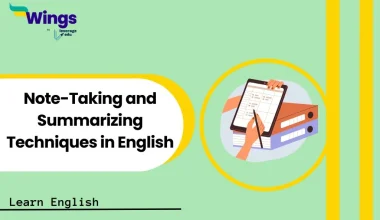 Note-Taking and Summarizing Techniques in English