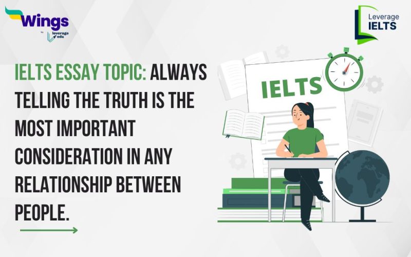 Always telling the truth is the most important consideration in any relationship between people.