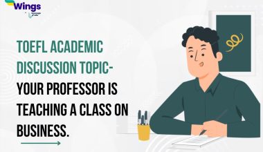 Your professor is teaching a class on business.