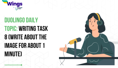 Duolingo Daily Topic: Writing Task 8 (Write about the Image for about 1 minute)
