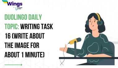 Duolingo Daily Topic: Writing Task 16 (Write about the Image for about 1 minute)