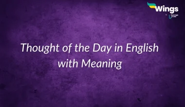 thought of the day in english with meaning