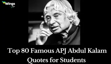 Top 80 Famous APJ Abdul Kalam Quotes for Students