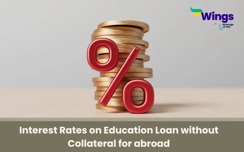 Interest Rates on Education Loan without Collateral for abroad