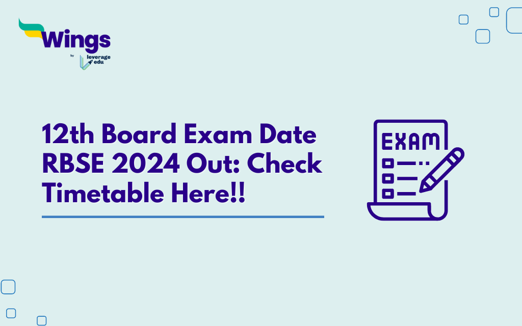 12th Board Exam Date RBSE 2024 Out Check Timetable Here!!