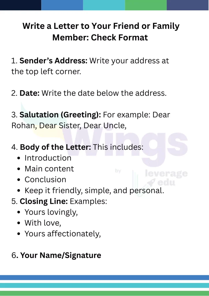 Letter to Your Friend or Family Member