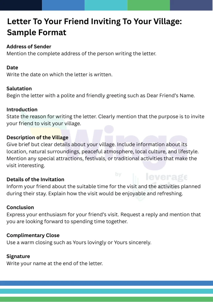 Letter To Your Friend Inviting To Your Village
