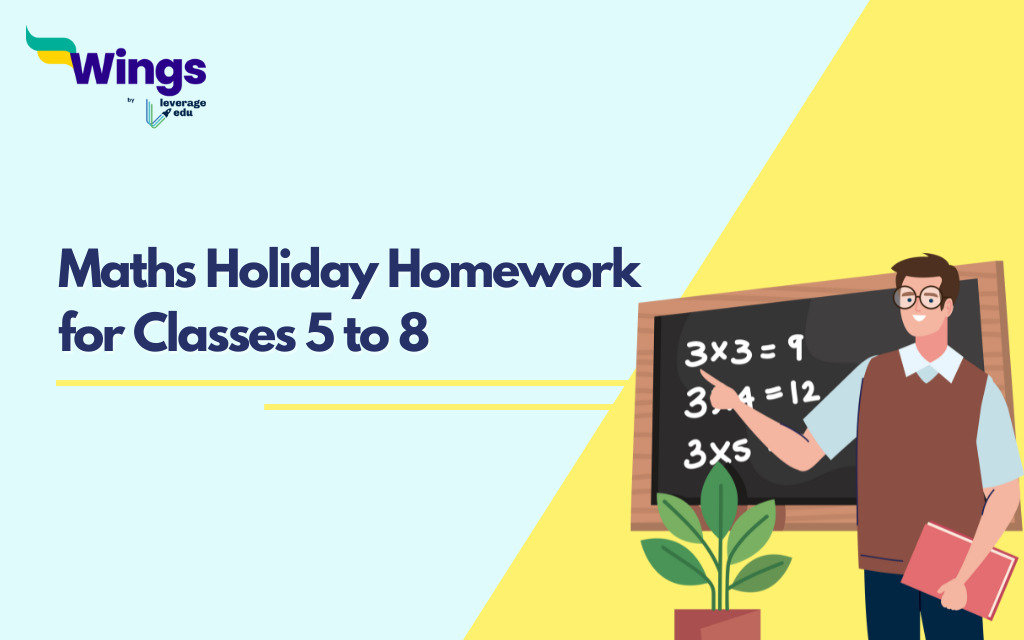 Maths Holiday Homework for Classes 5 to 8