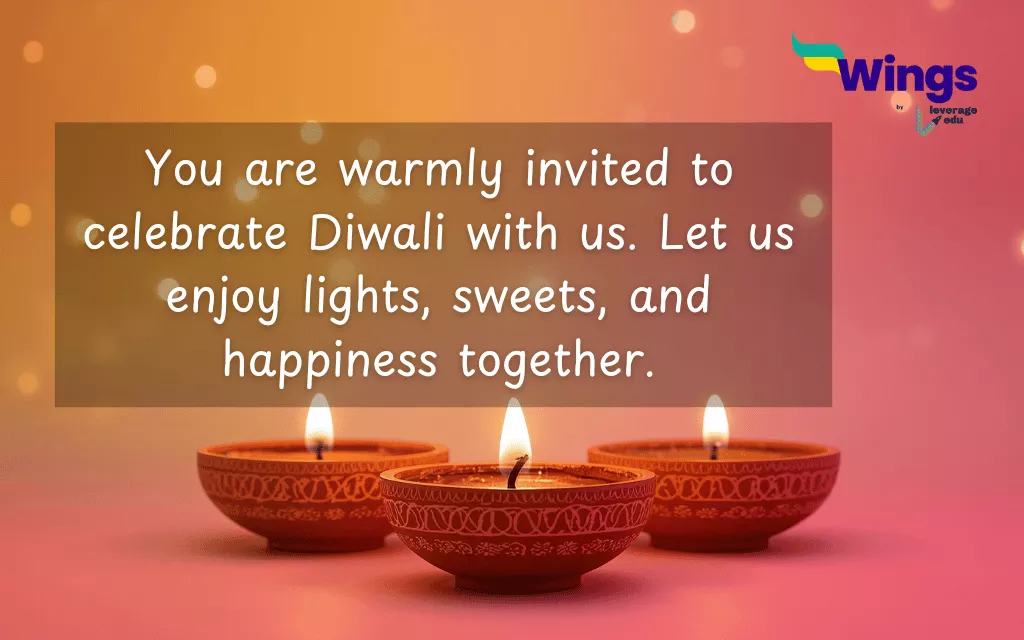 diwali invitation message