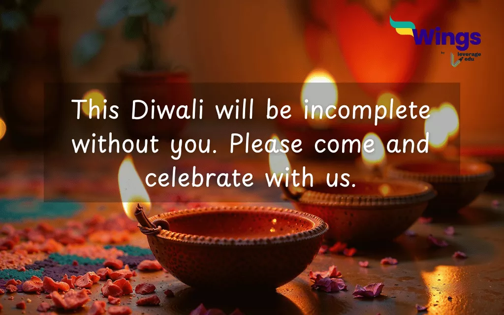 diwali invitation message