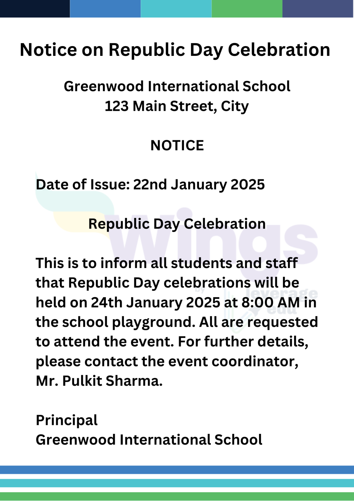 Notice Writing for Class 6: Format, Solved Examples, Practice Questions ...