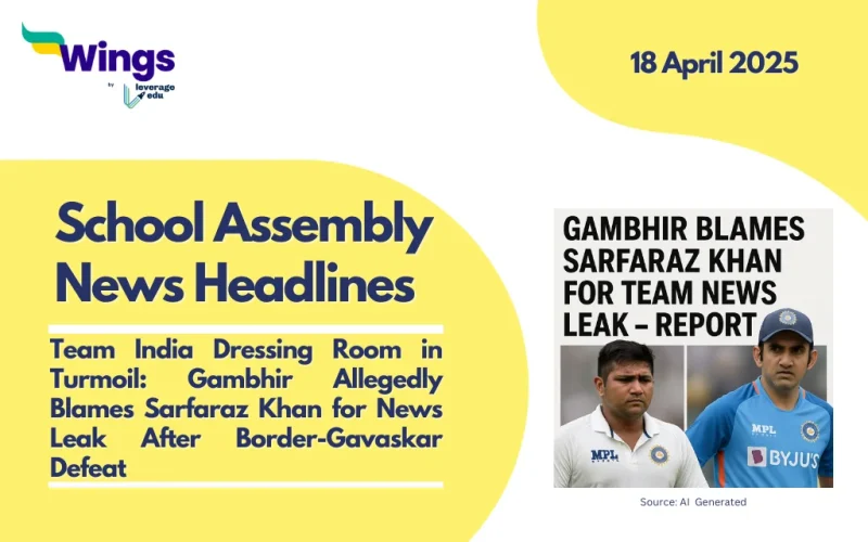 school assembly news headlines 19 April 2025