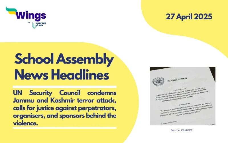 school assembly news headlines 27 april 2025