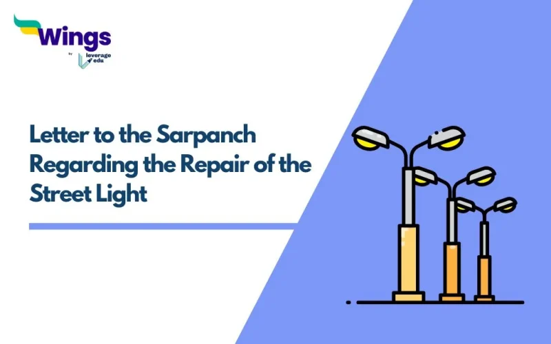 Letter to The Sarpanch Regarding The Repair of The Street Light