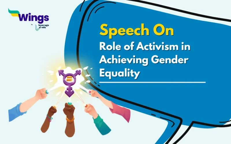 Speech on Role of Activism in Achieving Gender Equality