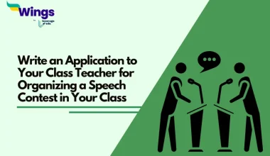 Write an Application to Your Class Teacher for Organizing a Speech Contest in Your Class