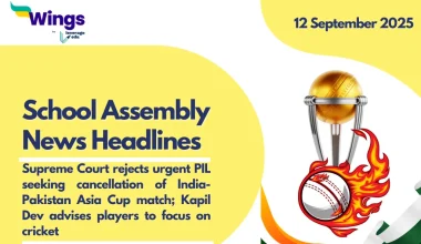 school assmembly news headlines 12 september 2025