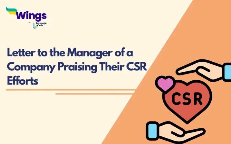 Letter to the Manager of a Company Praising their CSR Efforts