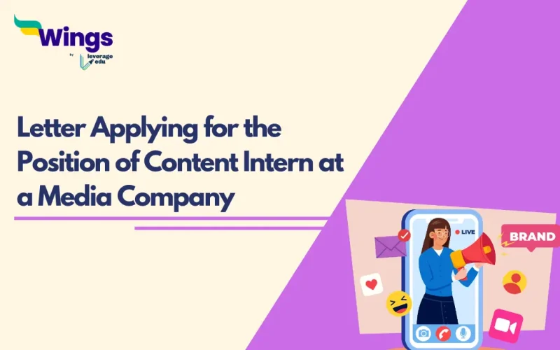 Letter applying for the position of Content Intern at a media company