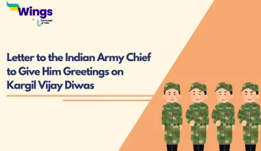 Letter to the Indian Army Chief to Give Him Greetings on Kargil Vijay Diwas