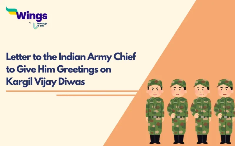 Letter to the Indian Army Chief to Give Him Greetings on Kargil Vijay Diwas