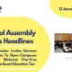 School Assembly News Headlines 13 January 2026