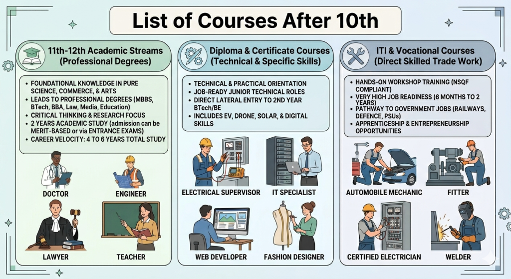 List of Courses After 10th